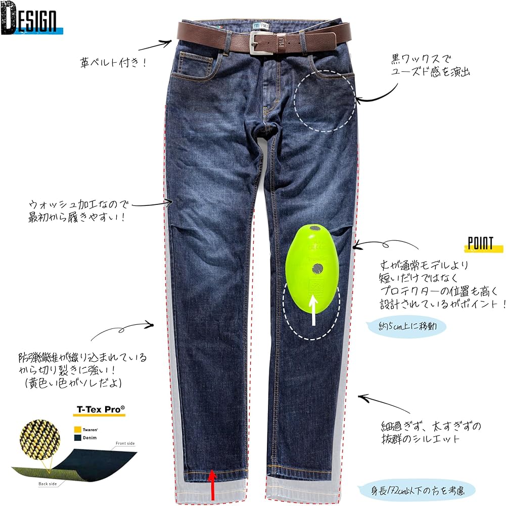 Amazon | PMJ(ピーエムジェイ) バイクウェア ライディングパンツ